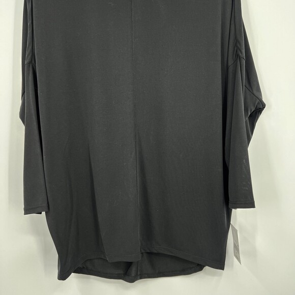 Black Tunic Top Size Medium Women's Middle seam New Ophelia Roe - Picture 11 of 12